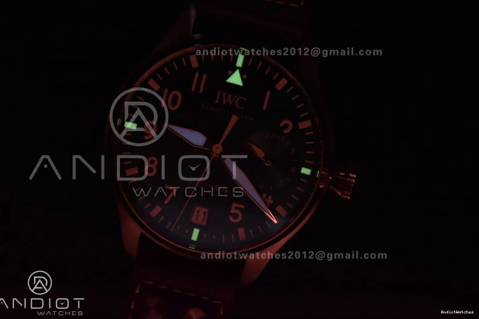 Brown IW500901 on Big Edition Real Strap A Pilot Best HighQuality ZF 524 Leather 0331